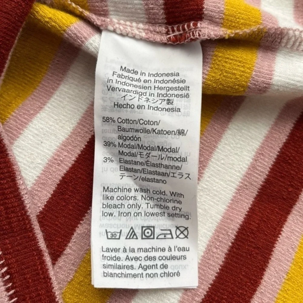 Madewell Pink, Red, Marigold and White Striped Westville Tank Top Size Small